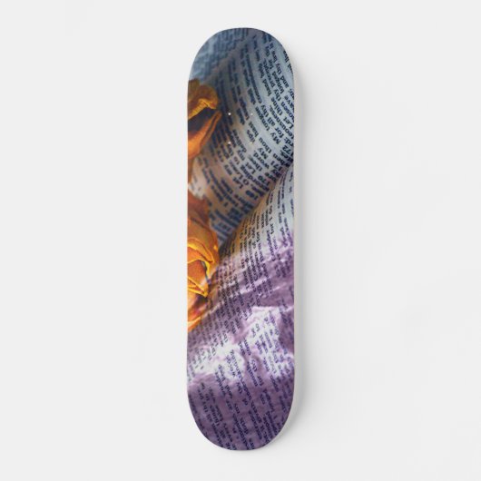Bibel-Gelb-Rose Jesuss Christus Skateboard (Vorderseite)