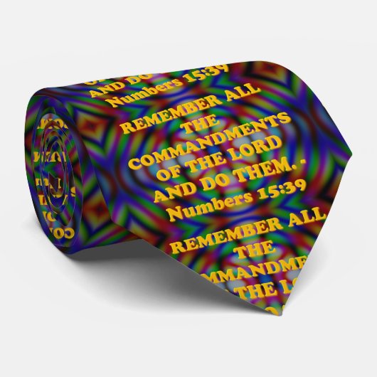 Bibel gießt from Numbers 15:39. Printed Krawatte (Gerollt)
