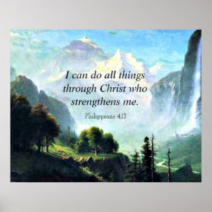 Bibel gießt, Phil 4:13, I can do all things. Poster
