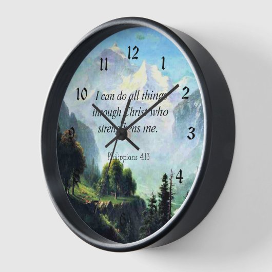 Bibel gießt, Phil 4:13, I can do all things. Uhr (Winkel)