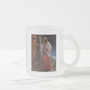 Bibel Glaube Jesus Christus Vintage alte Malerei Mattglastasse