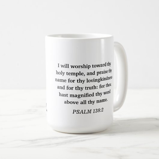 Bibel Glaube Psalms Scripting Verse Kaffeetasse (VorderseiteRechts)