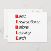 Bibel, Grundanleitung zum verlass von Erdgeschenke Postkarte (Vorne/Hinten)