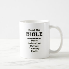 Bibel - grundlegende Anweisung, bevor Erde Kaffeetasse