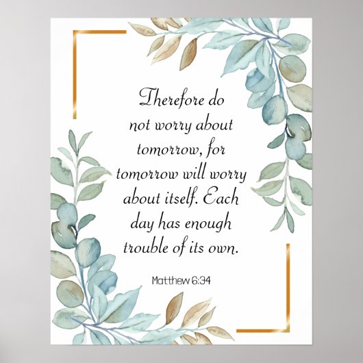 Bibel-Grünkreideplakat Poster (Vorne)