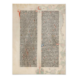 Bibel Gutenberg Seite 2 Poster