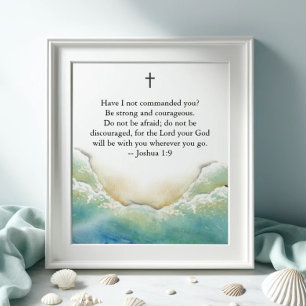 Bibel Inspiration Poster mit Beach Art