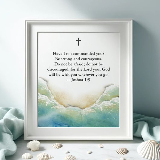 Bibel Inspiration Poster mit Beach Art