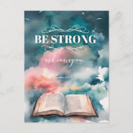 Bibel Inspiriert Postkarte - Joshua 1:9