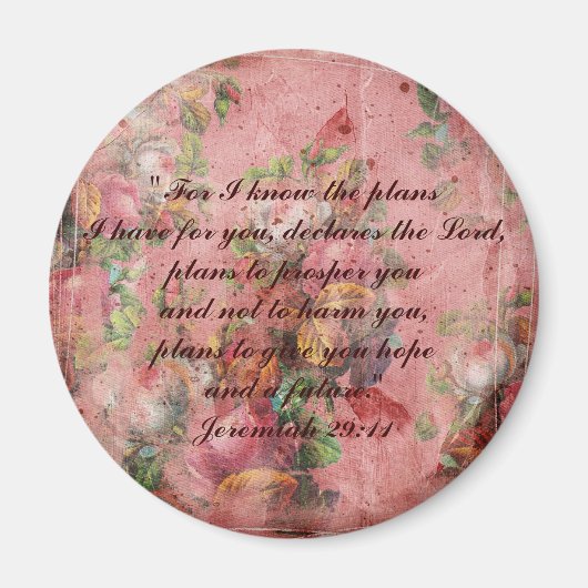 Bibel Jeremiah 29:11 Magnet (Vorne)