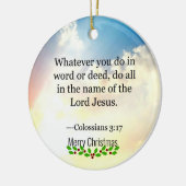 Bibel - Kolossians3:17, Keramik Ornament (Links)