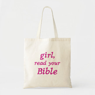 Bibel-Lesemunterung Rosa Schrift Damen Tragetasche