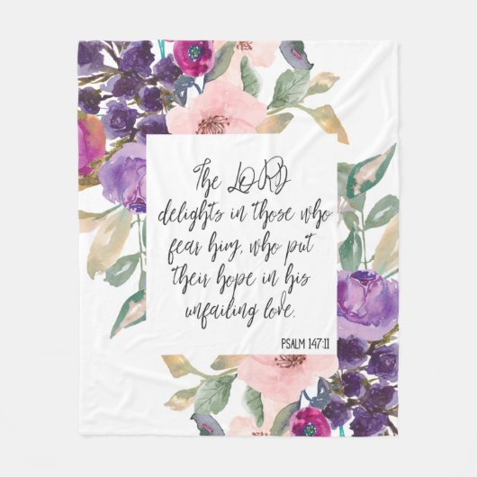 Bibel Lila Vlies-Deckeln Fleecedecke (Vorderseite)