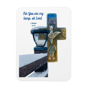 Bibel MAGNET Sie sind meine Lampe Oh Herr mit Kreu