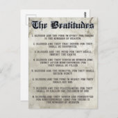 Bibel Matthew 5 Beatitudes Sermon auf dem Berg Postkarte (Vorne/Hinten)