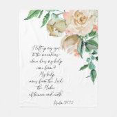 Bibel mit Blumen Psalm Vlies Decke (Vorderseite)