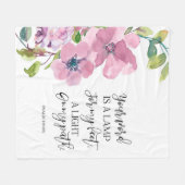 Bibel mit Blütenflocken Fleecedecke (Vorderseite (Horizontal))