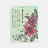 Bibel mit Blütenflocken Fleecedecke (Vorderseite)