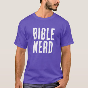 Bibel-Nerd-Typografie Lustiger Christlicher Lila T-Shirt
