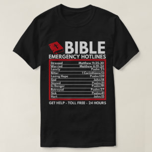 Bibel-Notrufhotlines Glauben Design T-Shirt