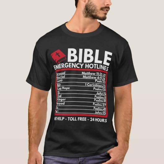 Bibel-Notrufnummern - Christliche Bibel & T-Shirt (Vorderseite)