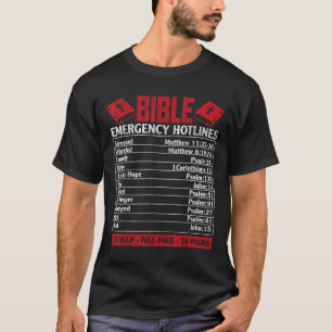 Bibel-Notrufnummern Lustig Gott Christlich Jesus T-Shirt