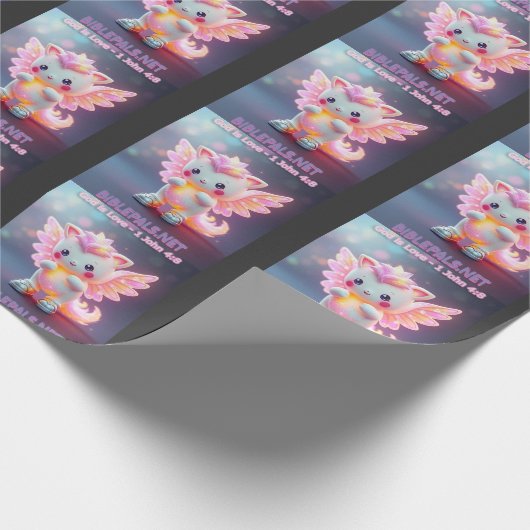 Bibel Pals #1 - Nini - Gott ist Liebe 1 John 4:8 Geschenkpapier (Ecke)