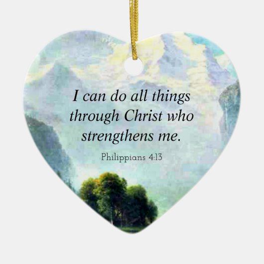 Bibel, Philippinen 4:13, Keramik Ornament (Vorne)