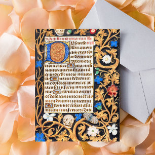 Bibel Psalm 114 mittelalterliches Manuskript - Mem Postkarte