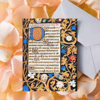 Bibel Psalm 114 mittelalterliches Manuskript - Mem Postkarte
