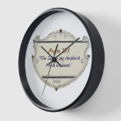 Bibel Psalm 23:1 Schild Wanduhr (Winkel)