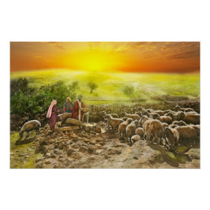 Bibel - Psalm 23 - Mein Becher läuft über 1920 Poster