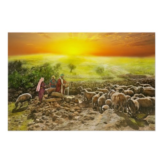 Bibel - Psalm 23 - Mein Becher läuft über 1920 Poster (Vorderseite)