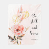 Bibel Psalm 46 Mittelflockendecke Fleecedecke (Vorderseite)