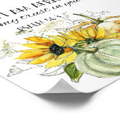 Bibel Psalm Sonnenblumenschrift Poster (Ecke)