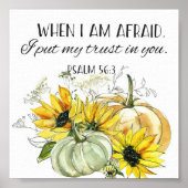 Bibel Psalm Sonnenblumenschrift Poster (Vorne)