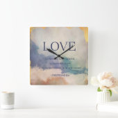 Bibel-Quadrat-Uhr Quadratische Wanduhr (Zuhause)