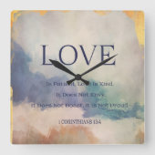 Bibel-Quadrat-Uhr Quadratische Wanduhr (Vorderseite)