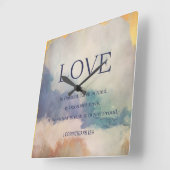 Bibel-Quadrat-Uhr Quadratische Wanduhr (Winkel)