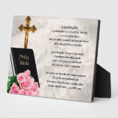 Bibel & Rose Godtochter Plaque Fotoplatte (Seite)