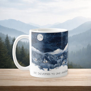Bibel-Schrift-Schneebirg Romans 12:10 Tasse