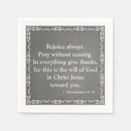 Bibel-Schrift Segen - 1 Thessaloniker 5:16-18 Serviette