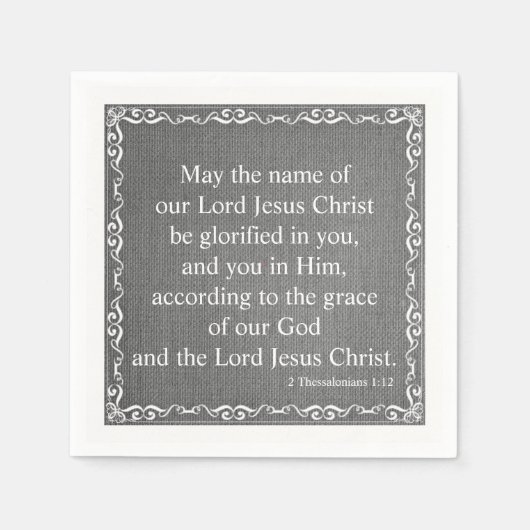 Bibel-Schrift Segen - 2 Thessaloniker 1:12 Serviette (Vorderseite)