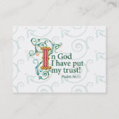 Bibel-Schriften regen an Visitenkarte (Rückseite)