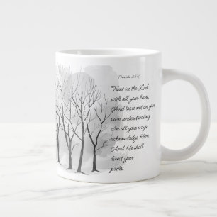 Bibel Schriftwort Sprüche 3:5-6 Vertraue auf den H Jumbo-Tasse