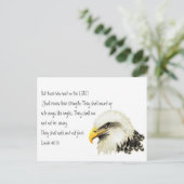 Bibel-Schriftzeichen eines Adlers Inspiration Postkarte (Stehend Vorderseite)