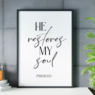 Bibel Schwarz-weißes Schriftenposter Poster