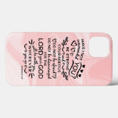 Bibel Scripture Verse Joshua 1:19 Pink Case-Mate iPhone Hülle (Rückseite (Horizontal))
