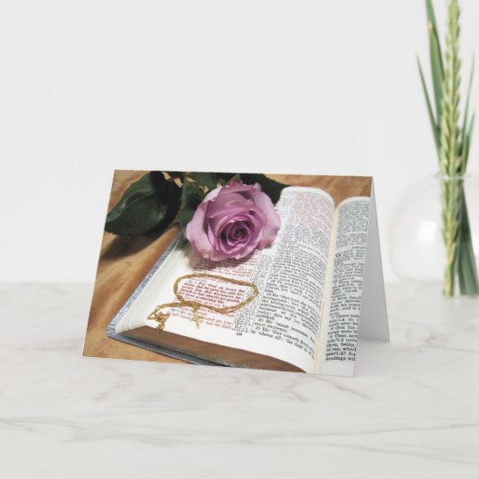 Bibel u. lila Rose - mutiges John-3:16 Karte (Vorderseite)