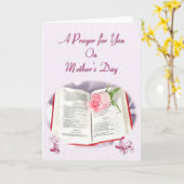 Bibel und Rose für Muttertag Karte (Gelbe Blume)